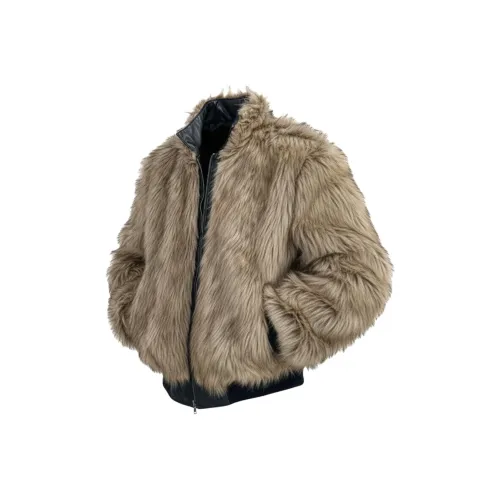 JIMI JONS Черный Двусторонний Кожа Куртка Унисекс Пуховики