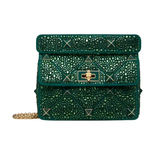 Сумка Valentino с вышивкой ROMAN STUD сумка через плечо сумка через плечо средний размер женская зеленая