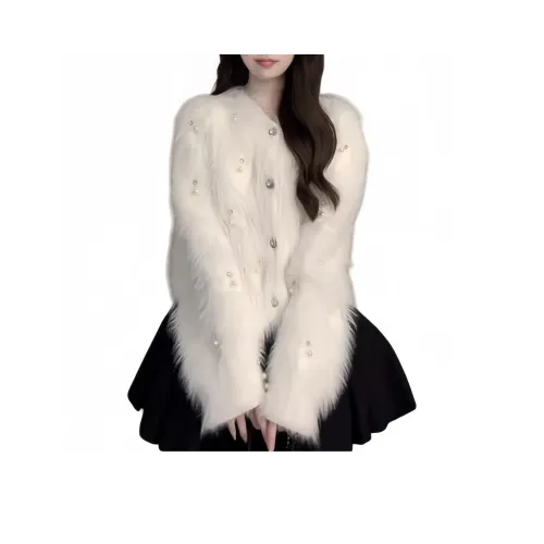 FROMGG Белый Женские Меховые изделия