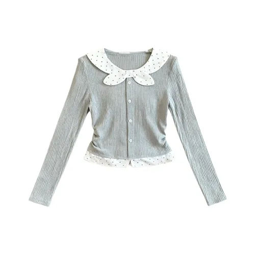 IUNOP Длинный рукав Т-рубашка Женская