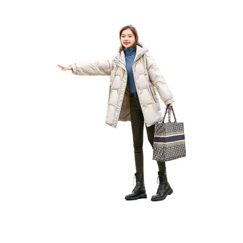 Mo Han Yi Mei Пуховик Женские Шампанское