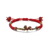 Китайский Зодиак Браслет из шнура с Петухом из Персикового Дерева