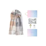 Светлый верблюжий серый клетчатый (звездная коробка)