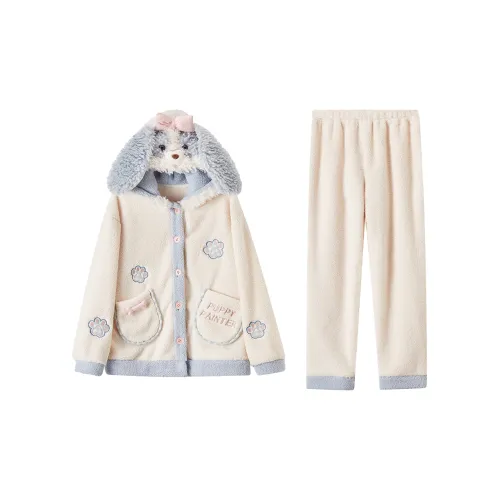 PJOCLOCK Щенок Little Painter Женские Пижамные комплекты