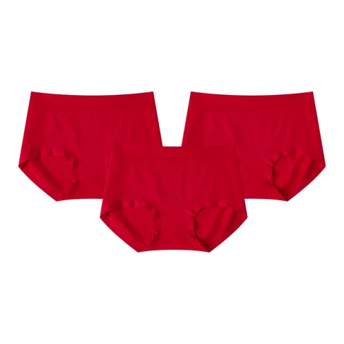 QIANLEE 3 Pack Red Women's Boxers