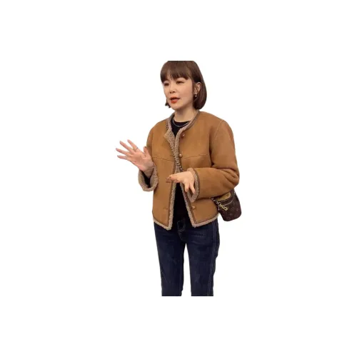 Langqing Кофе Бесплатная доставка On Бренд Наклеенный Женские Куртки