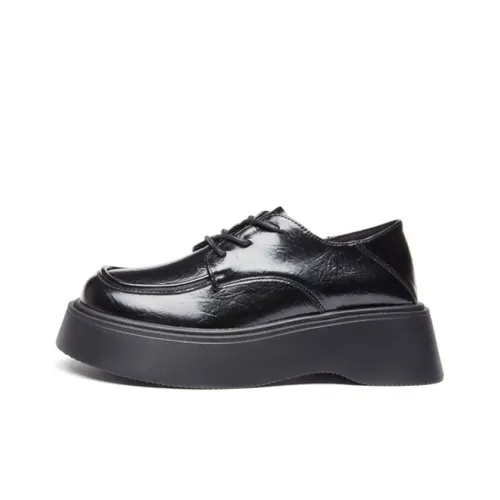 Warrior Платформа Британский стиль Маленькие Кожаные туфли Лоферы Женские