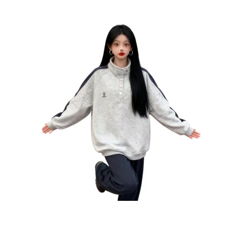 Серый женский свитшот