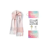 Серый Розовый Плед (Рождественская Коробка)