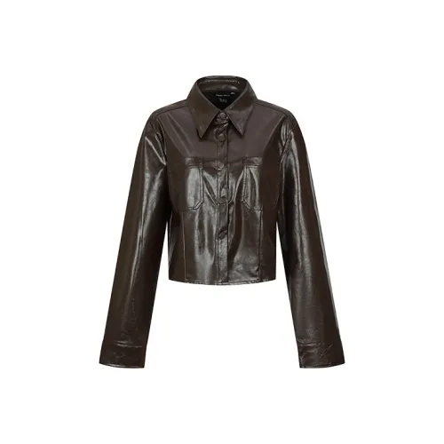 URBAN REVIVO Кофейно-коричневые Женские Рубашки