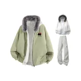 Горох Зеленый+Белый Фотиния Серый Свитшот+Светло-Серые Штаны