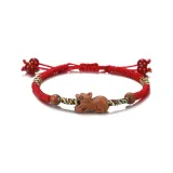 Браслет с китайским зодиаком Бык из дерева