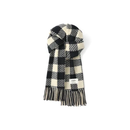 FREE RABBITⅡ Корейский стиль Повседневный Минималистский стиль Утолщенный Термический с кисточкой Вязаные шарфы Унисекс