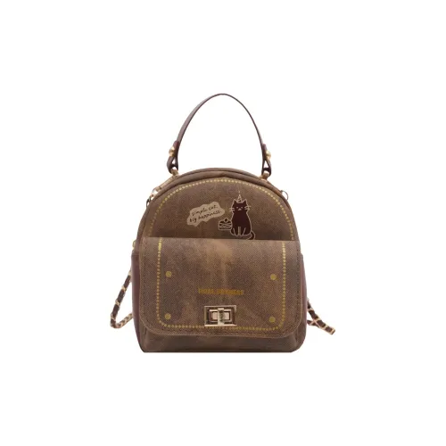 BRABOSTON ПУ (полиуретан) Рюкзак Стандартный Унисекс Серый Коричневый Синий