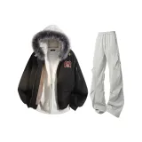 Чёрные + Светло-серые штаны