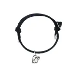 Жест сердца, Призрак, Мужской, Черный, Браслет-шнурок