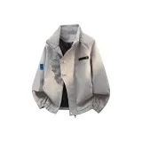 Серый хлопковый пуховик