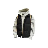 Черный жилет + белый, серый с флисовой подкладкой худи и свитшоты