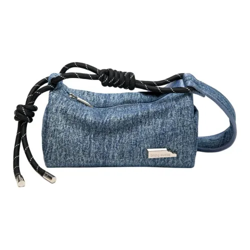 SMTING STUDIO Сумка через плечо из ткани Маленькая Унисекс Глубокий черный Овсяный Флуоресцентный зеленый Джинсовый синий