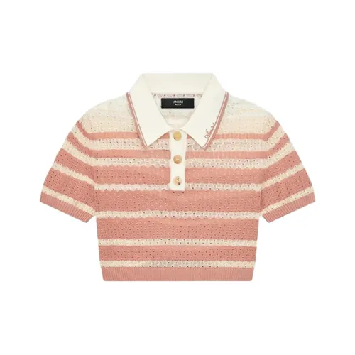 AMIRI Серый Розовый Женский Поло