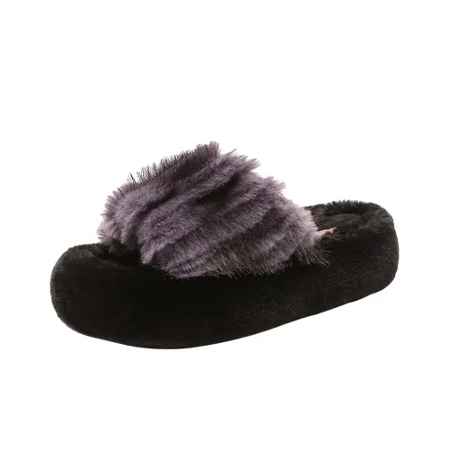 AOKANG Флоковые противоскользящие тихие шлепанцы женские