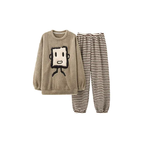 Gongdie Коричневый Мужской Пижамный Комплект