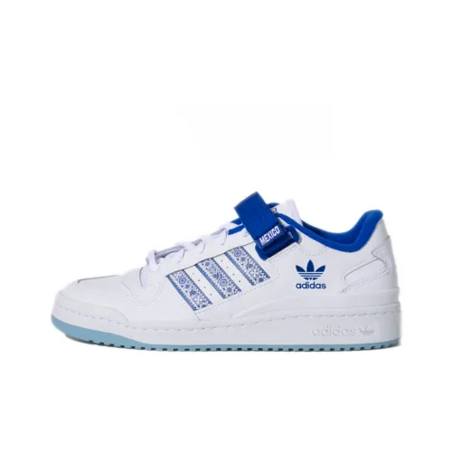 Adidas Originals Forum Mexico city Устойчивые к истиранию низкие скейтбордические кроссовки Мужские Белый Синий