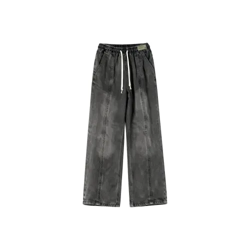 XIACENGJICHU Черные Унисекс Джинсы