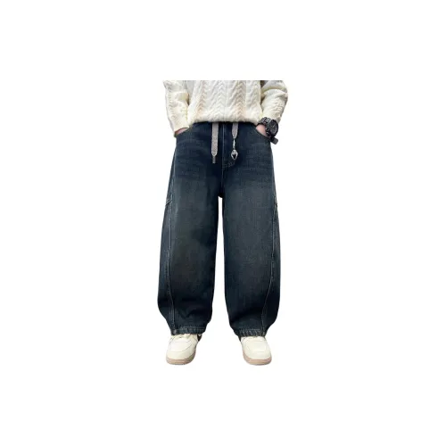 YALU Синий Серый С флисовой подкладкой MF2705 KIDS Джинсы