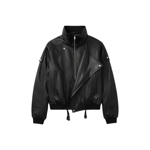 GANGZAI Кожа Куртка Пальто Унисекс