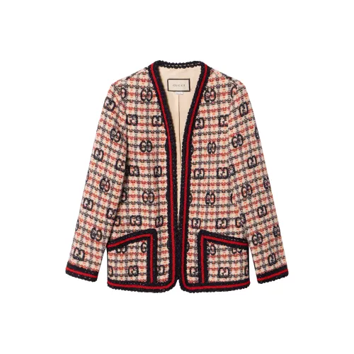 GUCCI Куртки и Пальто Женские Синий Белый Красный