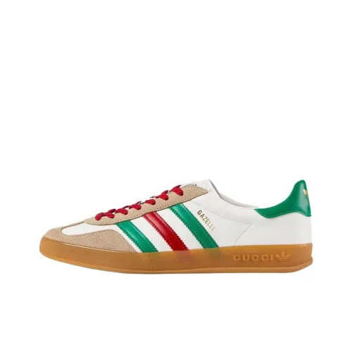 GUCCI x Adidas Originals Gazelle Low Кроссовки для скейтбординга Женские Белые