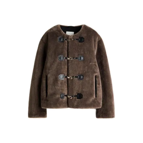 H M Темная Умбра Женские Бархатные Куртки