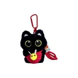 Большая сумка через плечо с черной кошкой и красной нитью