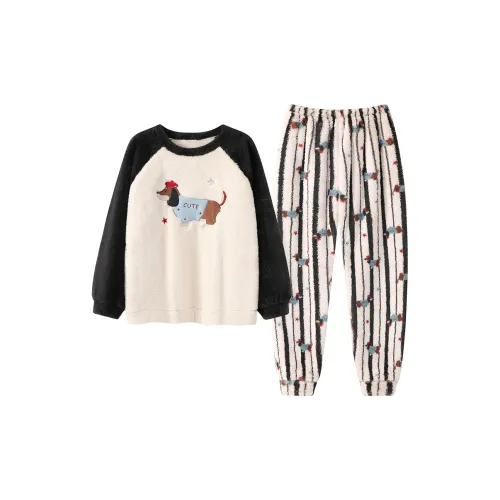 Gongdie Экрю Мужские Пижамные Комплекты