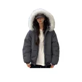 Dark Gray Cotton Down Jacket  
Темно-серый хлопковый пуховик