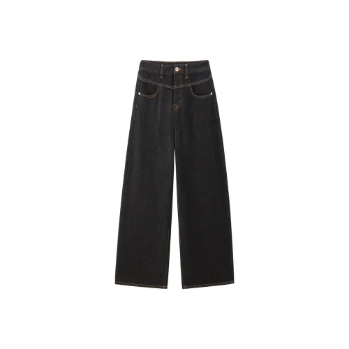 PEACEBIRD Темно-синий деним Женские Джинсы