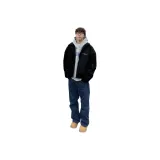 Чёрный с съемным металлическим логотипом