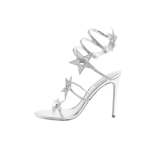 RENE CAOVILLA Cleo One Ремень Сандалии 10,5 см Женские Серебряные