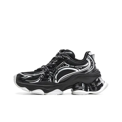 OGR Парижский Madeleine OG Черный обсидиан Dessert Обувь Низкий Топ Толстая подошва Кроссовки Женские Черный