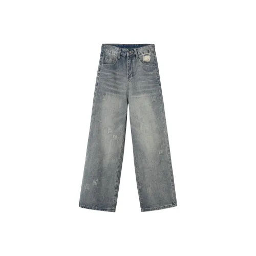 CHONGXIAOLV Blue Unisex Jeans CHONGXIAOLV Синий Унисекс Джинсы