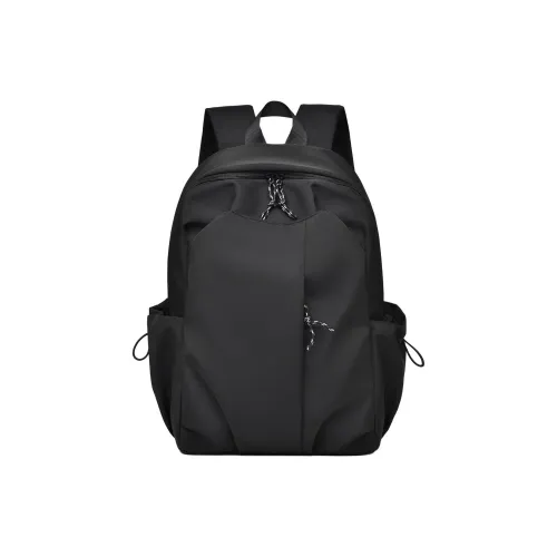 TANLU Nylon Backpack Standard Unisex Black Gray Ecru TANLU Нейлоновый рюкзак стандартный унисекс черный серый экрю