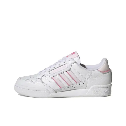 Adidas Originals Continental 80 Slip-resistant Abrasion-resistant Low-top Скейтборд Кроссовки Женские Белые Розовые