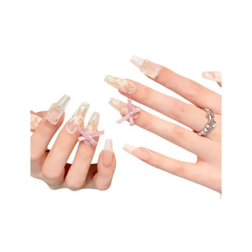 RUIJIN Весенний Летний Girlish Matte Декорации для Ногтей Съемные False Nail Bowknot Handcrafted Длина (Размер Длина)