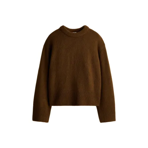 H M Темно-коричневые женские свитеры