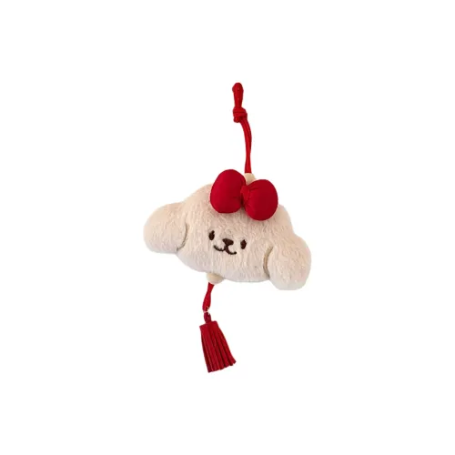 KUNYACHONG Милый стиль с бантом Счастливый Милый щенок Котенок Кукла Плюшевый Брелок 11 см Длина Тела