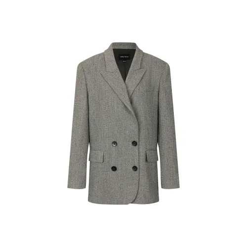 URBAN REVIVO Бизнес-костюм женский хаки зеленый