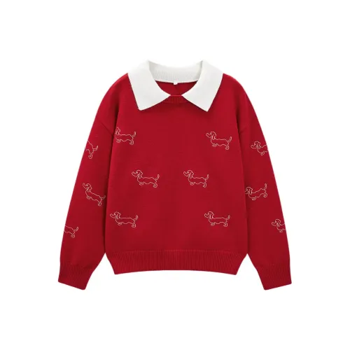 AIYIFU Красный Женский Трикотаж