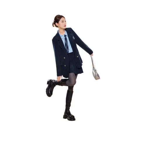 AIYIFU Темно-синий женский комплект с юбкой