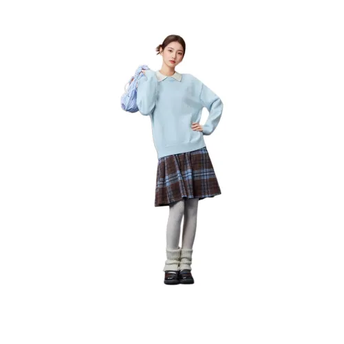 AIYIFU Синий Женский Трикотаж